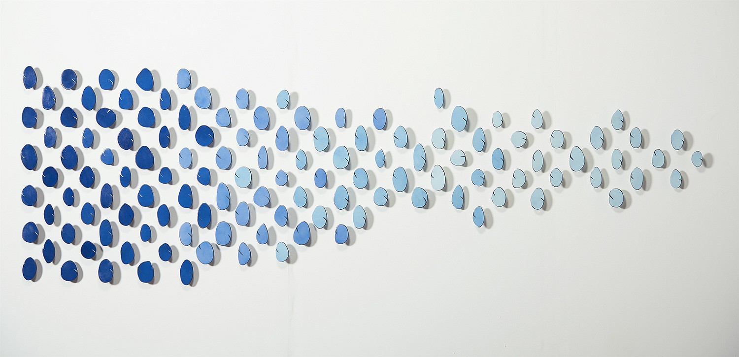 Carolina Sardi, Blue Installation (SOLD)
Painted Steel, 39 x 122 x 2 in.