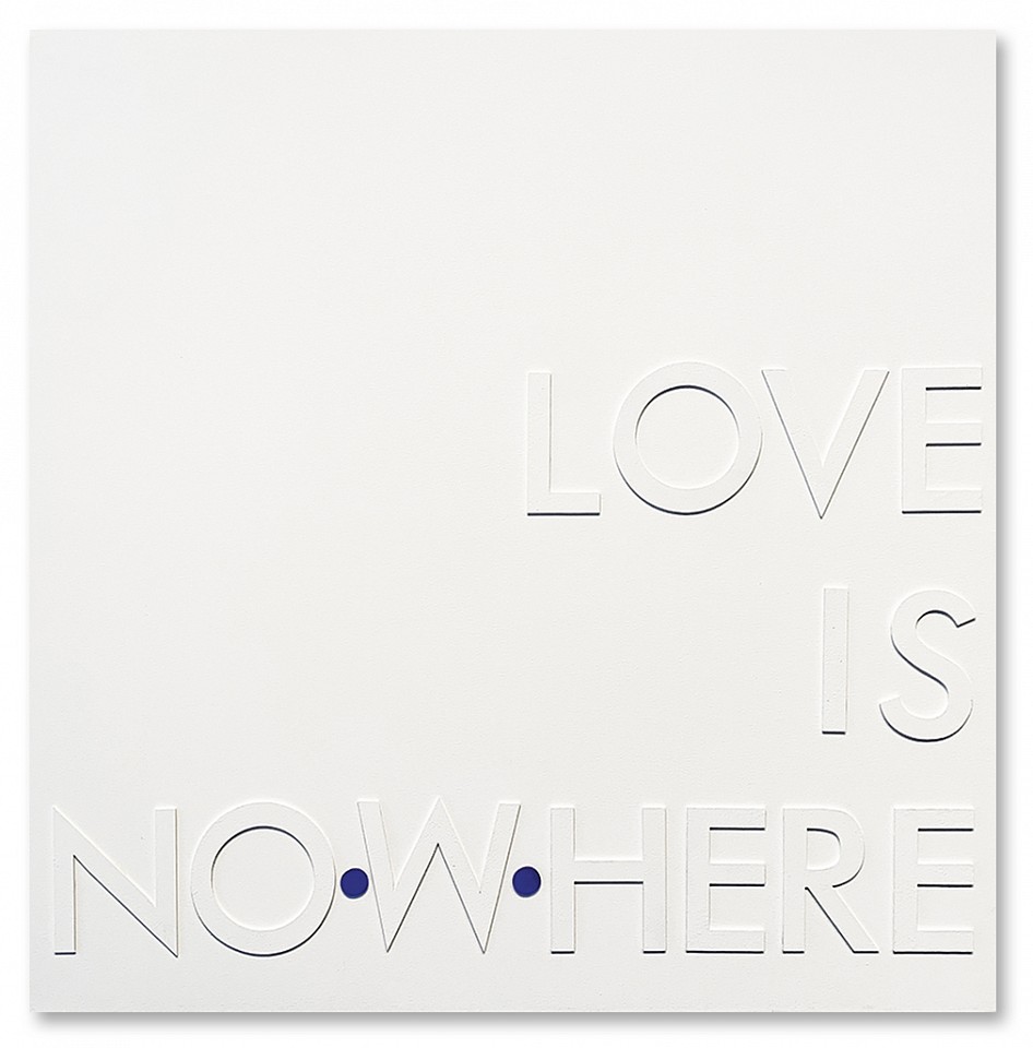 David McCauley, Love is Nowhere/Love is Now Here (Sold)
Mixed media on panel, 36 x 36 in.
