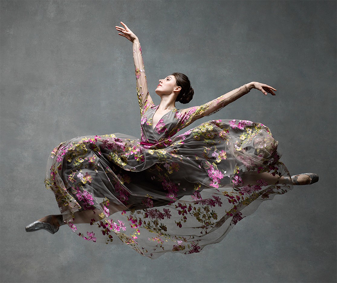 Ken Browar & Deborah Ory, Tiler Peck 
Dye sublimation print on aluminum, 42 x 50 in.
Principal, New York City Ballet, dress by Naeem Khan