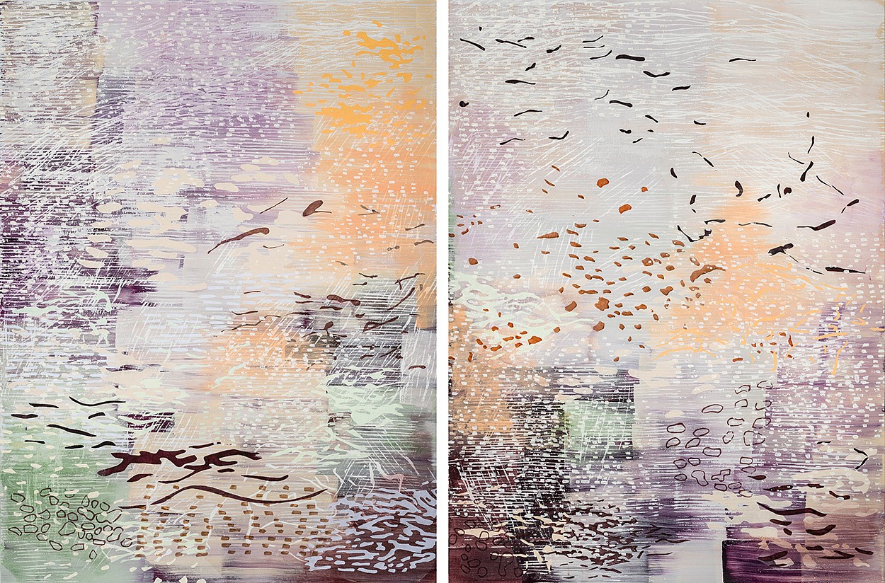 Laura Fayer, A Poetic Life (Sold)
Acrylic & Japanese paper on canvas, 40 x 60 in.