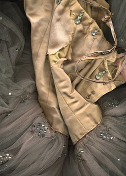 Carin Ingalsbe - Peach Satin Sugarplum Sizes vary