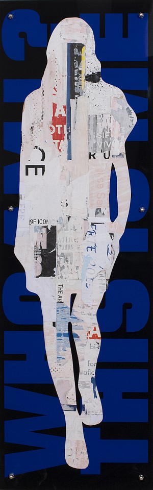 Jane Maxwell, This Is Me (Sold)
Collage, wax and plexi on panel, 48 x 16 in.