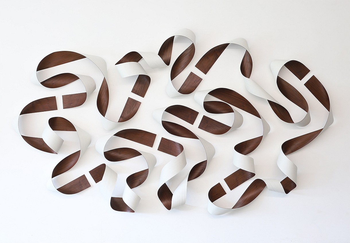 Jeremy Holmes, Loose Ends (Sold)
Painted black walnut, 80 x 138 x 10 in.