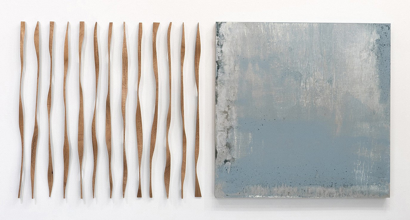 Pascal Pierme, Origines Blue Dream 1 (Sold)
Mahogany and mixed media, 36 x 76 in.