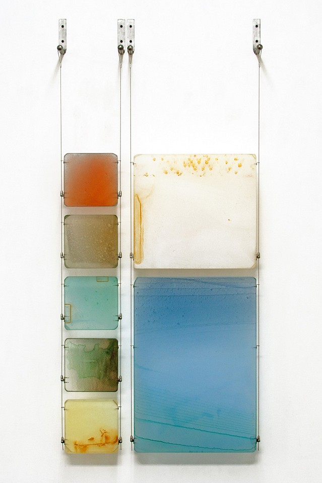 Carrie McGee, Clear Sky (Sold)
Oxidized metal, acrylic & metal leaf on acrylic panel, 58 x 26 x 4 in.