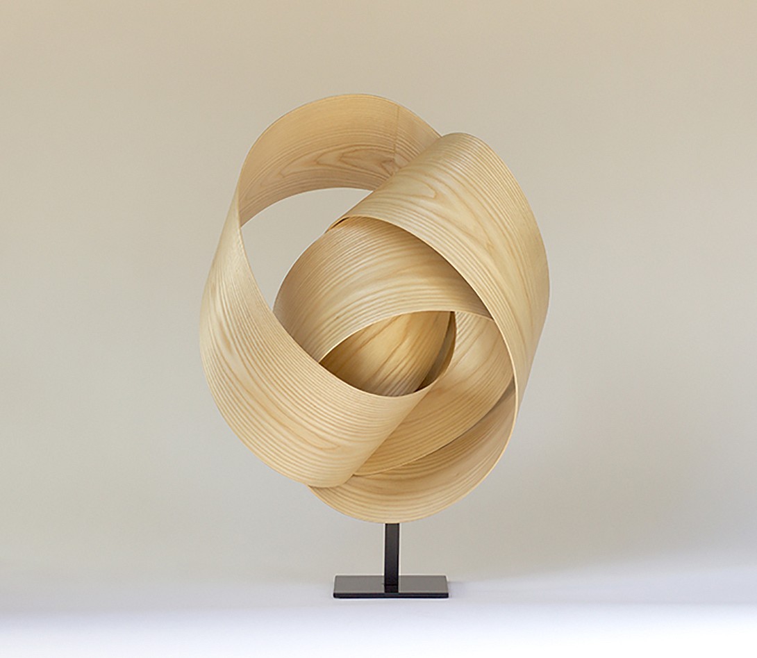 Jeremy Holmes, Sinuous 5 (Sold)
White Ash on a metal base, 26 1/2 x 19 in.