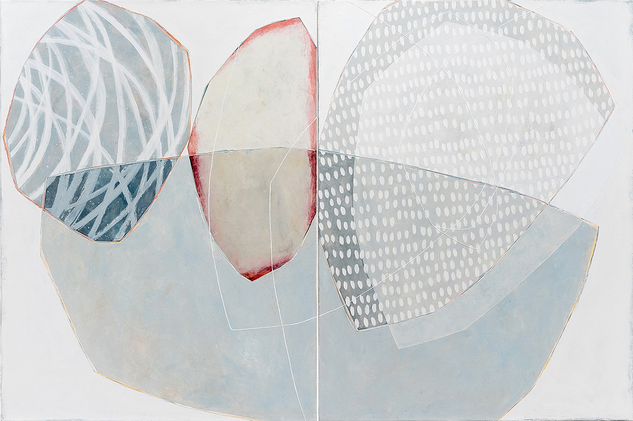 Karine Leger, Frozen Pond Diptych (Sold)
Acrylic & mixed media on canvas, 40 x 60 in.
