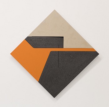 Pascal Pierme - Orange on Me 31 x 31 in.