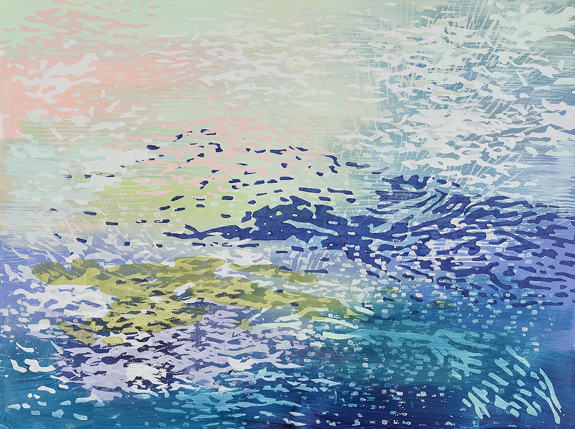 Laura Fayer, North Sea 102
Acrylic and Japanese paper on paper, 22 x 30 in.