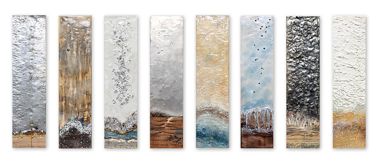 Robin Luciano Beaty, Lacuna No. 6
Encaustic & mixed media on panel, 24 x 62 in.