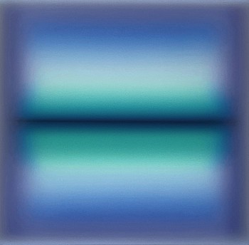 Work: Patrick DeAngelis Blue Window 40 x 40 in.