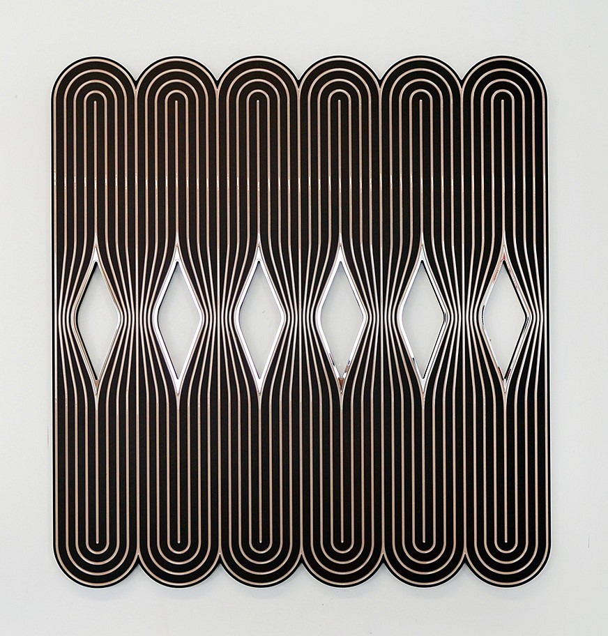 Jenna Krypell, Leather
Mixed media on panel, 44 x 47 in.