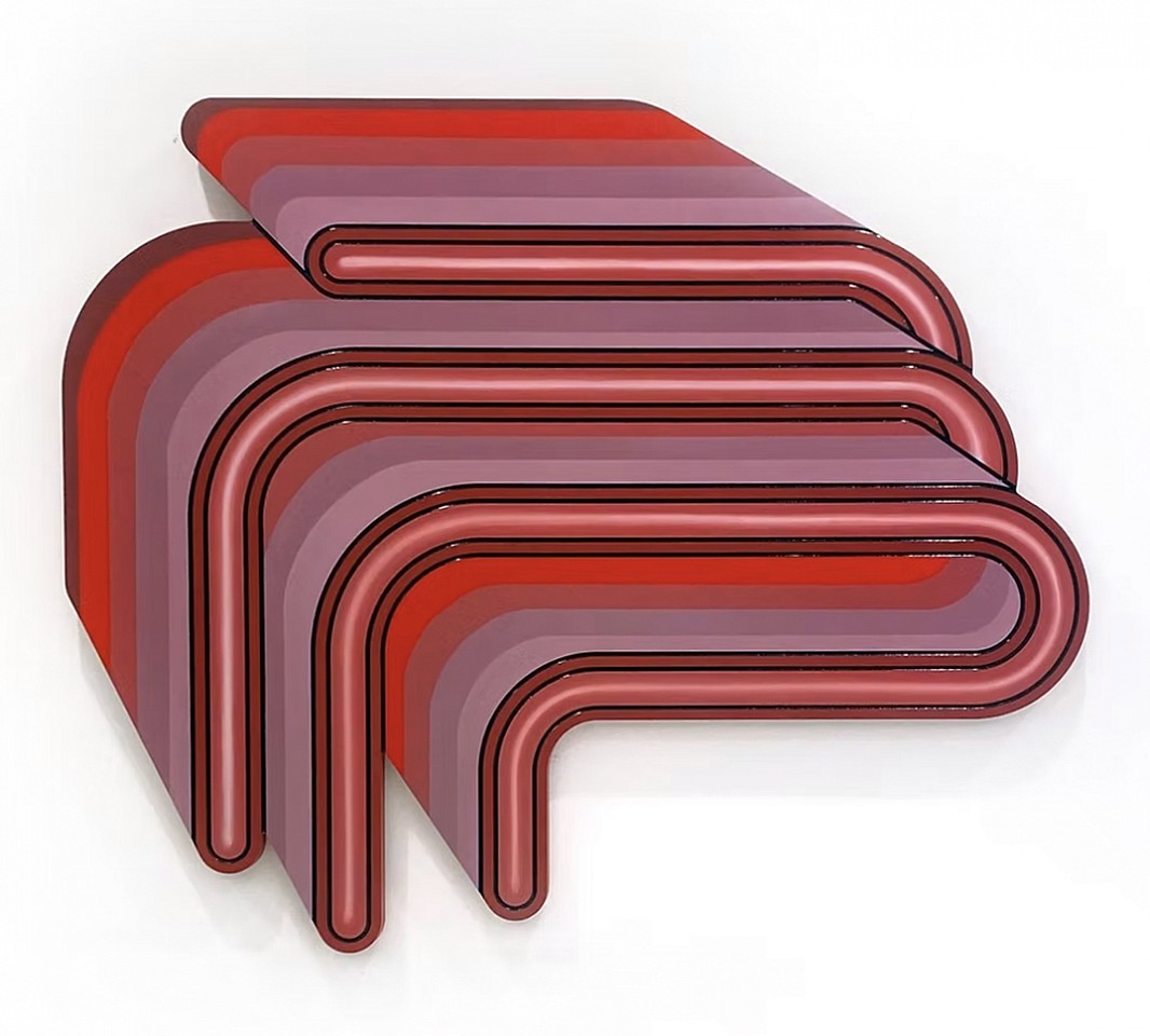 Jenna Krypell, Battement de Coeur 
Paint & resin on panel, 40 x 47 in.
Flux: the action or process of flowing or flowing out, change, a continuous moving on or passing by.
Mutability: capable of being changed in form.
Together: a changeable nature alternating streams of consciousness.