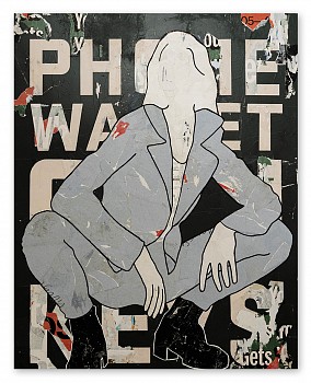 Jane Maxwell - Phone, Keys, Wallet (Sold) 60 x 48 in.