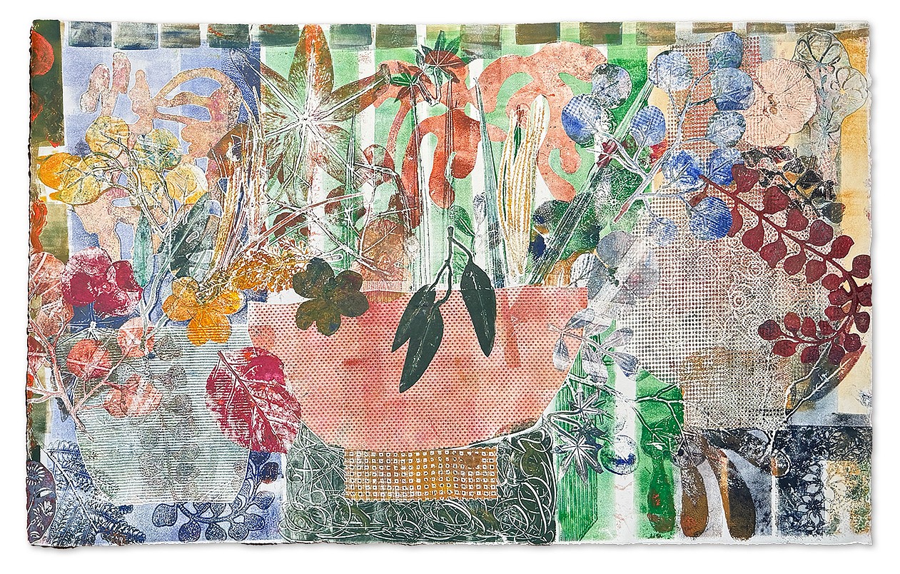 Irene Mamiye, Echo Presse Series 0003
Layered pigment transfer on paper, 25 x 40 in.