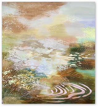 Laura Fayer -&nbsp;Tide Verse (Sold) 66 x 60 in.