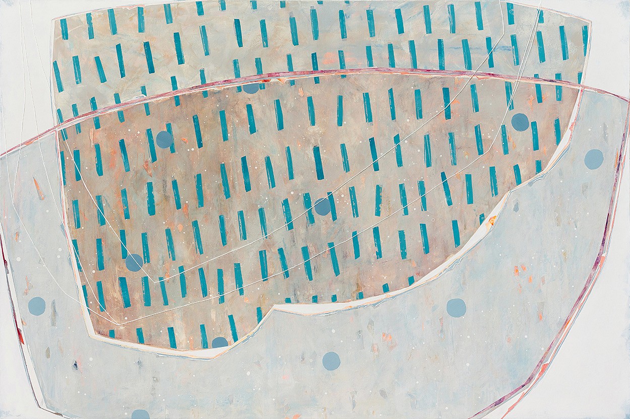 Karine Leger, Forest Music
Acrylic & mixed media on canvas, 40 x 60 in.