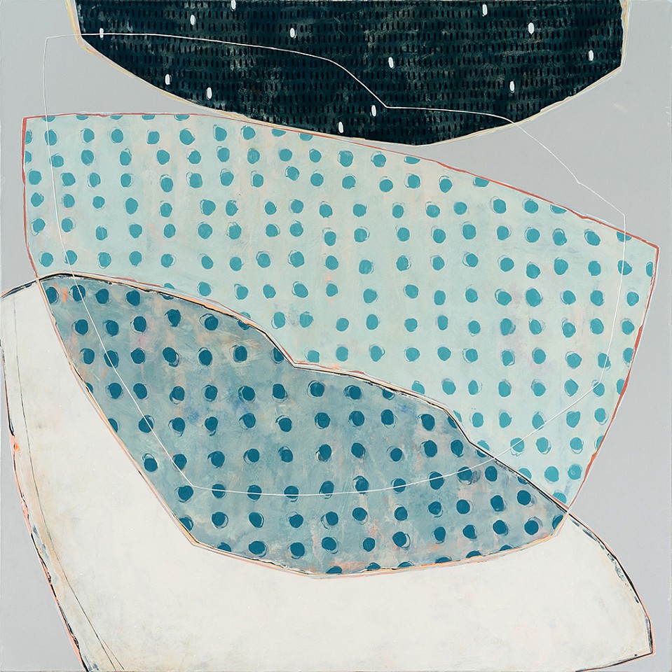 Karine Leger, Nuee
Acrylic & mixed media on canvas, 40 x 40 in.