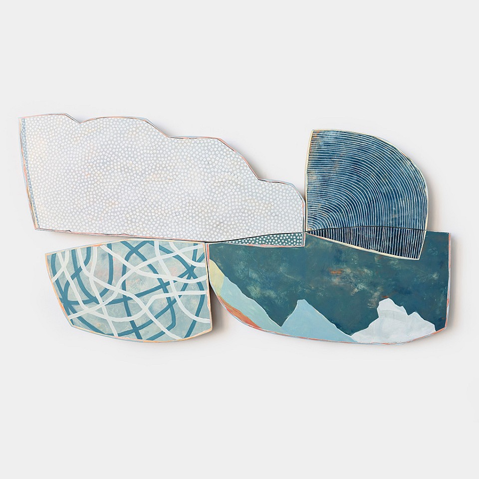 Karine Léger, Paysage d'avril
Acrylic on wood panel, 21 1/2 x 41 x 1 1/4 in.